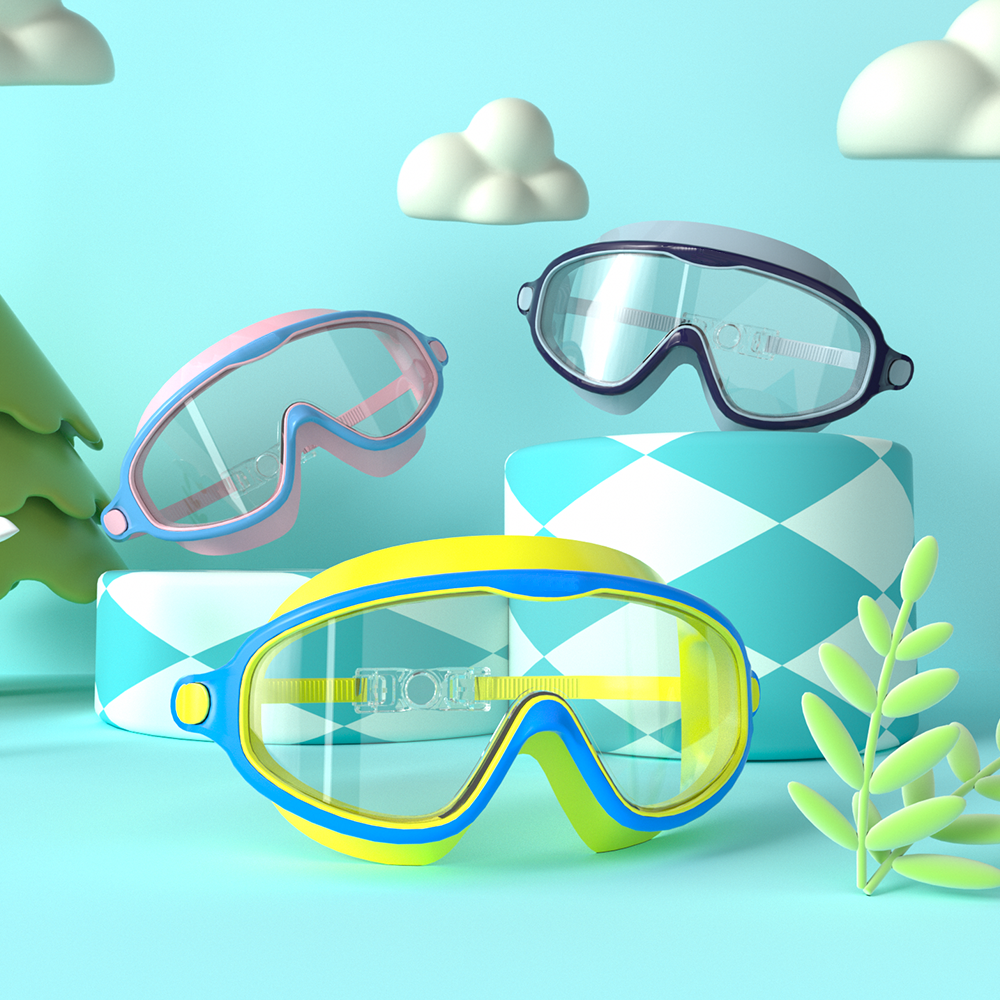 YL600A Kids Swimming Goggles Large Frame Anti-fog Lenses - Image 2