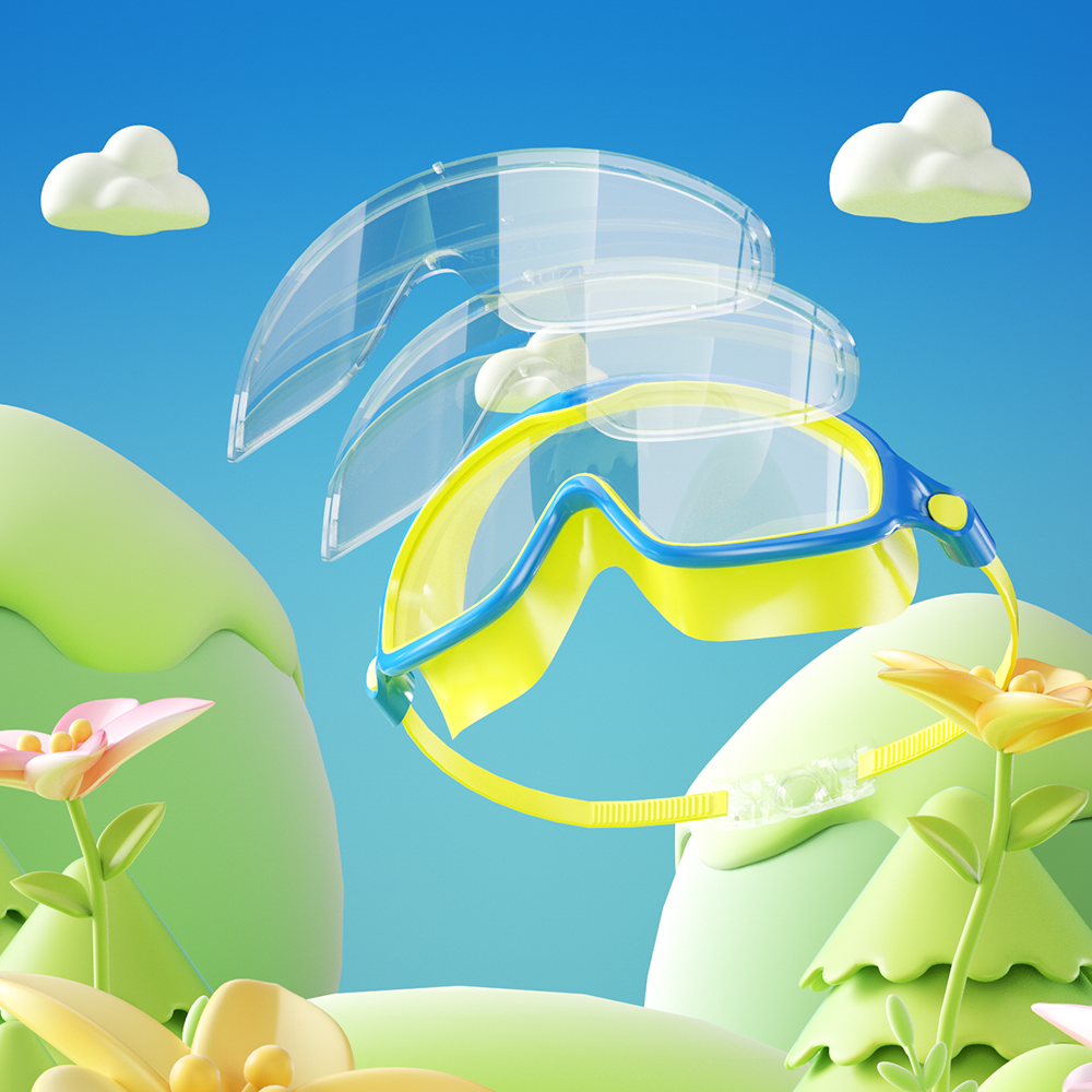 YL600A Kids Swimming Goggles Large Frame Anti-fog Lenses - Image 5