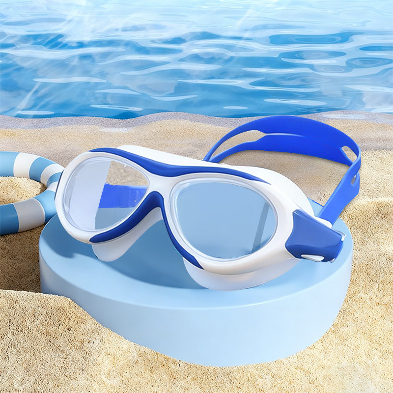 XF003 Kids Two Big Large Frame Lens Swimming Goggles - Image 3