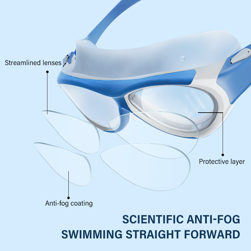 XF003 Kids Two Big Large Frame Lens Swimming Goggles - Image 6
