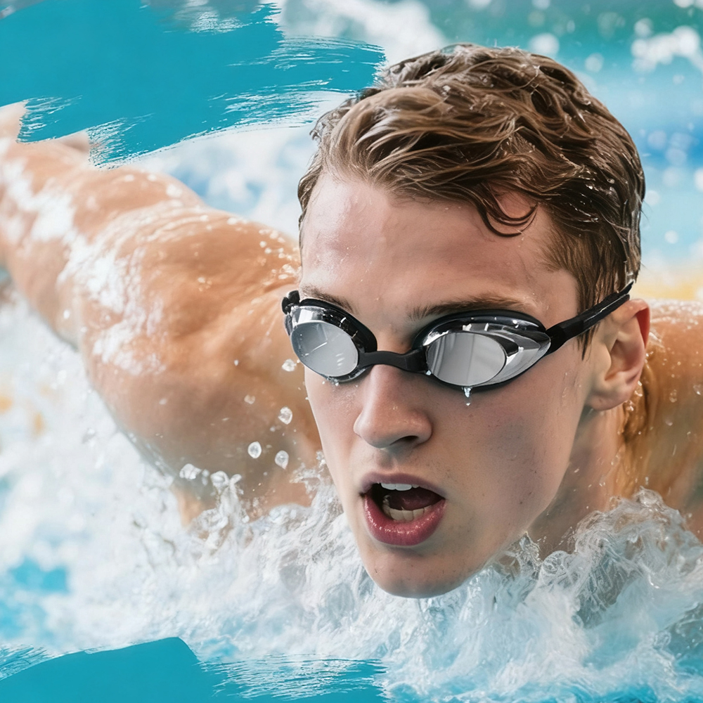 YL1700 Adult Three Changeable Nose Bridges Swimming Goggles - Image 2