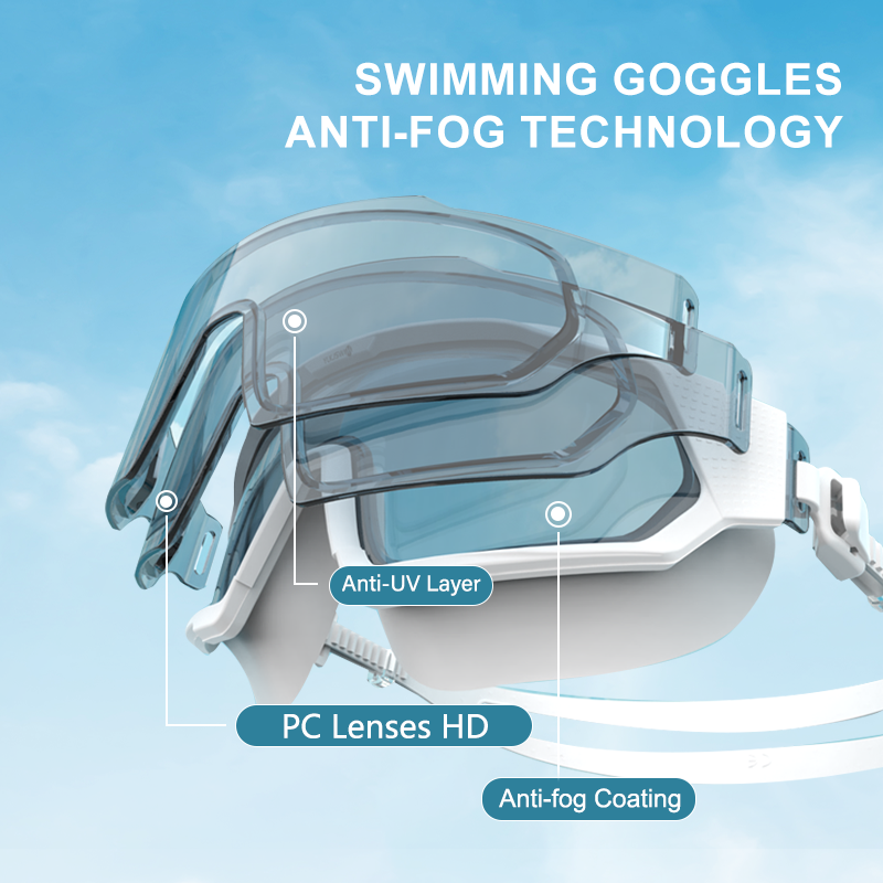 YL2300 Adult Large Frame Liquid Silicone Swimming Goggles - Image 5