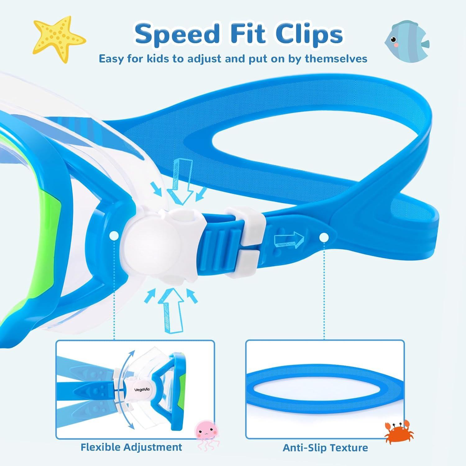 MASK400 Kids Diving Mask Kids Goggles with Nose Cover - Image 11