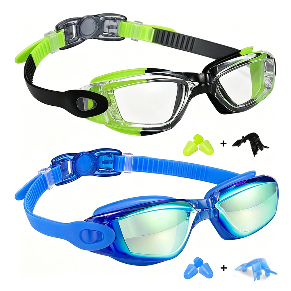 YL500 Adult 3 Changeable Nose Bridges Swimming Goggles