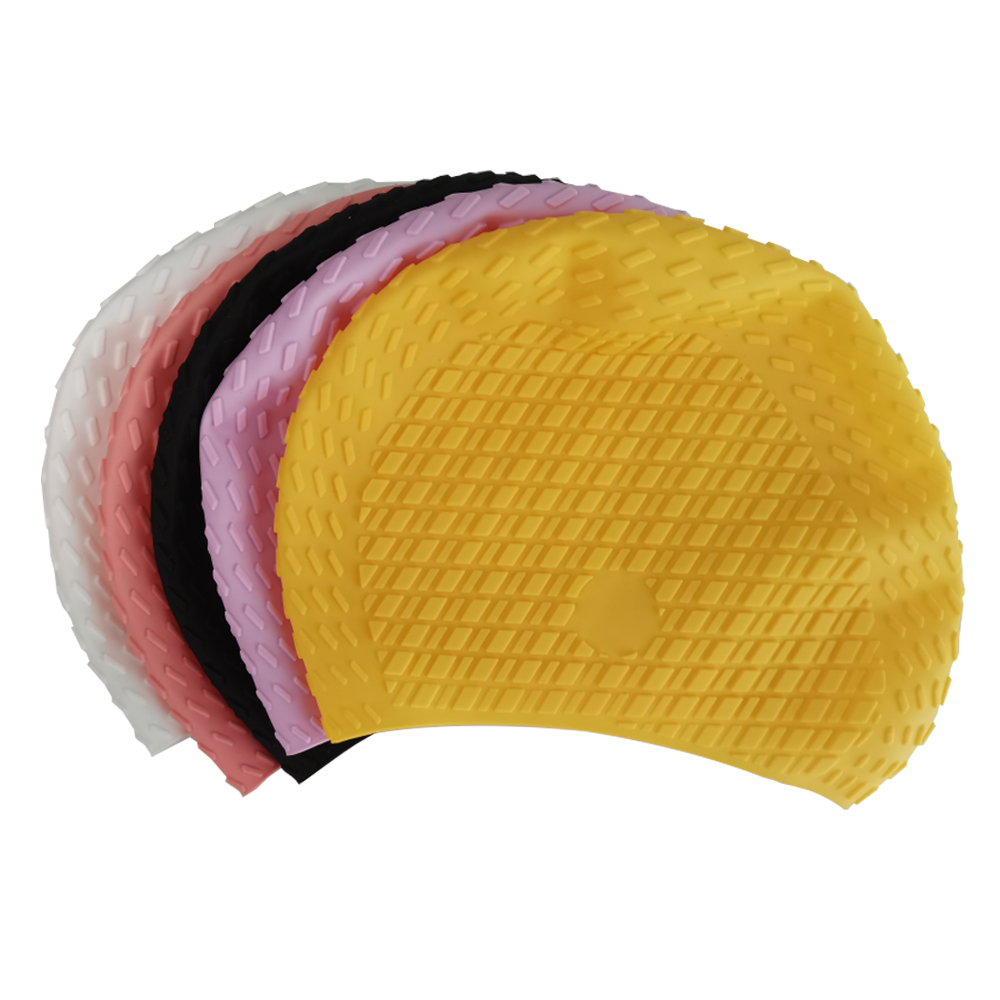 CAP1000 Cube Particle Swim Cap 3D Raised Texture Men Women Silicone - Image 8