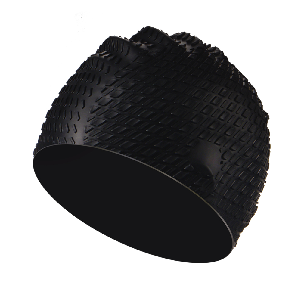 CAP1000 Cube Particle Swim Cap 3D Raised Texture Men Women Silicone - Image 6