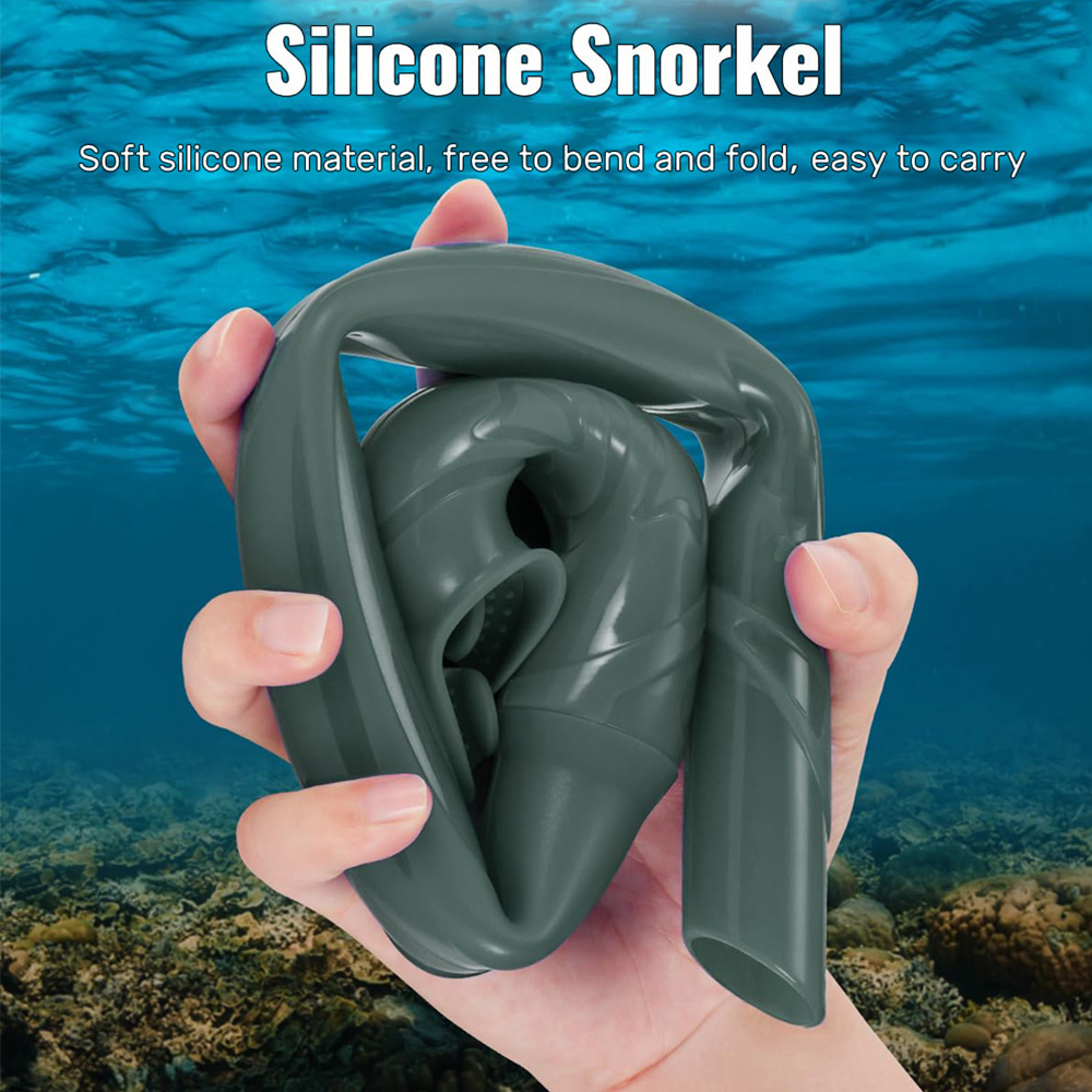SNK400 Adult Foldable Snorkel Soft Liquid Silicone Wet Top Portable - Image 8