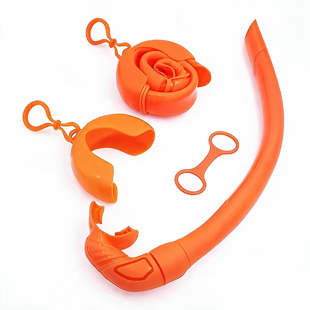 SNK400 Adult Foldable Snorkel Soft Liquid Silicone Wet Top Portable - Image 4