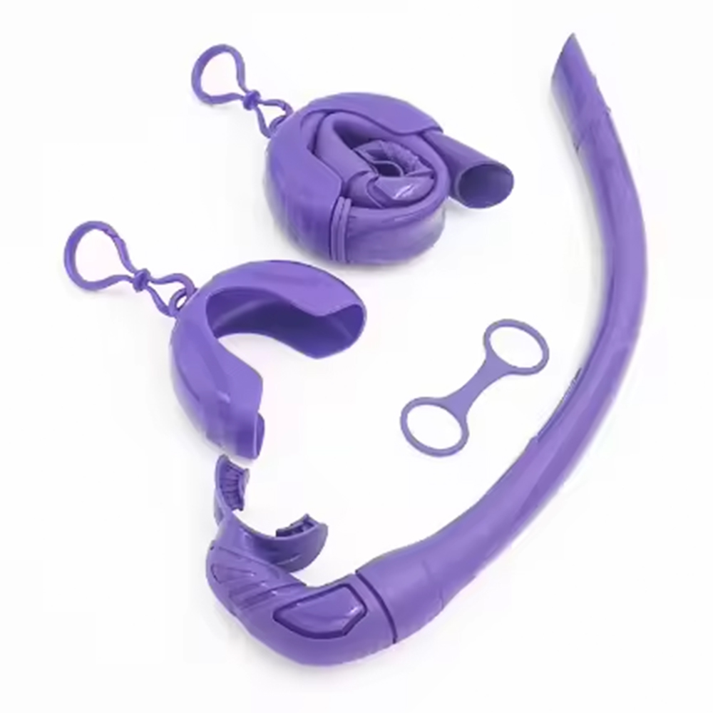 SNK400 Adult Foldable Snorkel Soft Liquid Silicone Wet Top Portable - Image 5