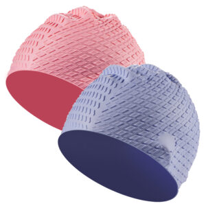 CAP1000 Cube Particle Swim Cap 3D Raised Texture Men Women Silicone